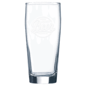 Engraved beer glass