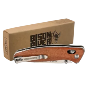 Bison River 4.5" Button Lock Folding Knife with Clip