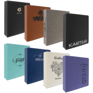 11" x 11.5" Leatherette 3 Ring Binder with 2" Slant D Rings