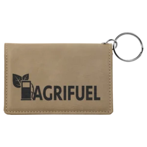 4.25" x 3" Leatherette Keychain ID Holder