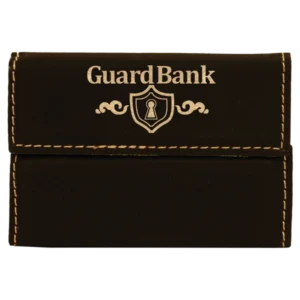 3.75" x 2.75" Leatherette Hard Business Card Holder
