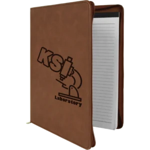 9.5" x 12" Leatherette Portfolio with Notepad and Zipper