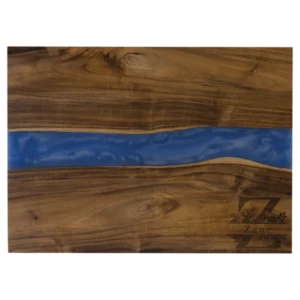 Acacia with Blue Pearl Resin Serving Board