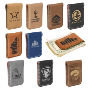 1.75" x 2.5" Leatherette Money Clip