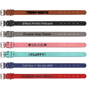 19" x 1" Leatherette Dog Collar