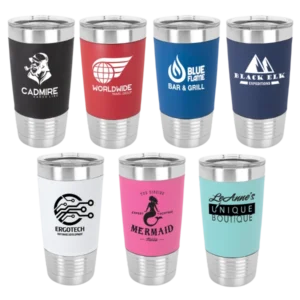 20 oz. Tumbler with Silicone Grip and Clear Lid
