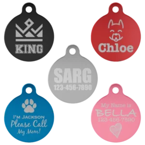 1" Anodized Aluminum Round Pet Tag