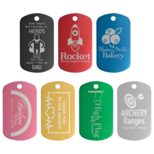 1" x 2" Anodized Aluminum  G.I. Tag